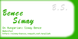 bence simay business card